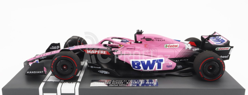 Minichamps Renault F1 A522 Team Alpine Bwt N 14 Bahrain Gp 2022 Fernando Alonso 1:18 Pink