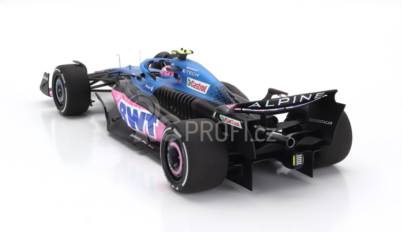 Minichamps Renault F1  A523 Team Bwt Alpine N 10 8th Miami Gp With Pit Board 2023 Pierre Gasly 1:18 Modrá Černá Růžová