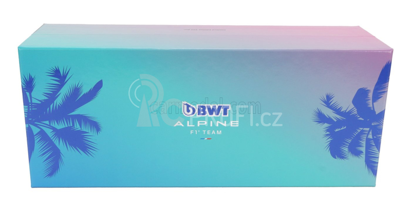 Minichamps Renault F1  A523 Team Bwt Alpine N 10 8th Miami Gp With Pit Board 2023 Pierre Gasly 1:18 Modrá Černá Růžová