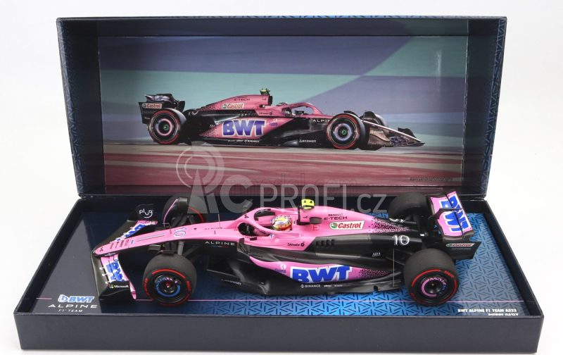 Minichamps Renault F1 A523 Team Bwt Alpine N 10 1:18, růžová