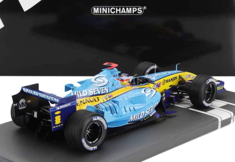 Minichamps Renault F1 R25 Team Renault F1 N 1 World Champion 3rd Brazil Gp 2005 Fernando Alonso 1:18 Světle Modrá Žlutá