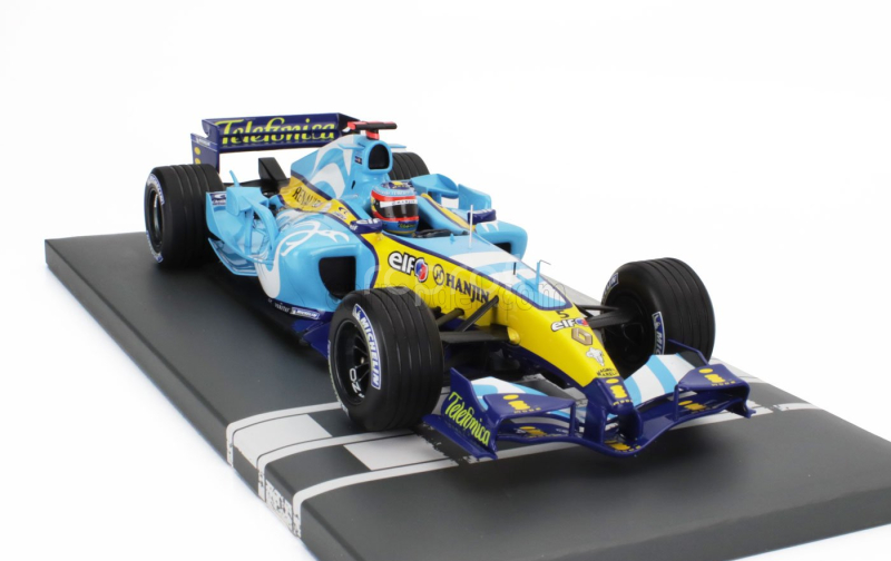 Minichamps Renault F1  R25 Team Renault N 1 World Champion Winner French Gp 2005 Fernando Alonso 1:18 Světle Modrá Žlutá