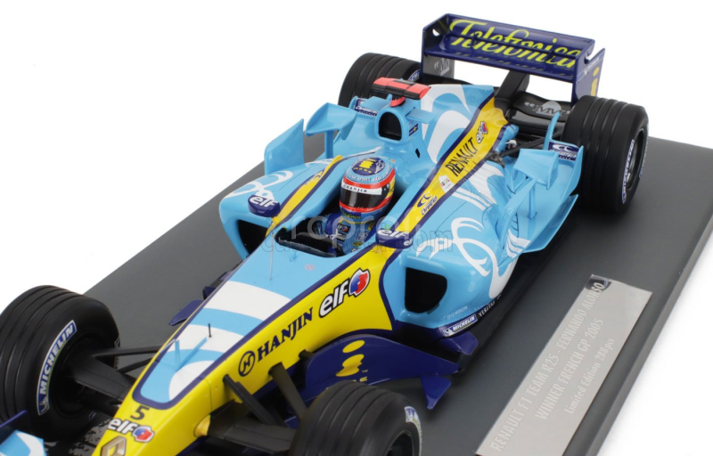 Minichamps Renault F1  R25 Team Renault N 1 World Champion Winner French Gp 2005 Fernando Alonso 1:18 Světle Modrá Žlutá
