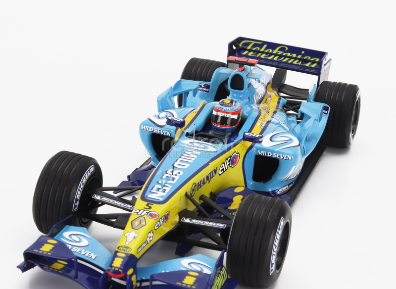 Minichamps Renault F1  R25 Team Renault N 1 World Champion Winner San Marino Italy Gp 2005 Fernando Alonso 1:18 Světle Modrá Žlutá