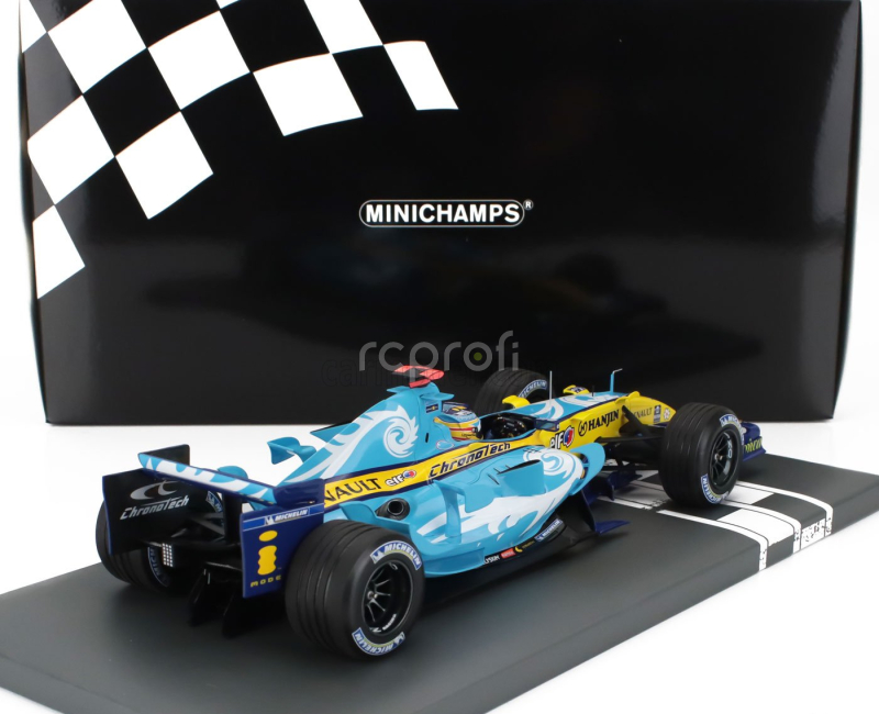 Minichamps Renault F1  R26 Team Mild Seven Renault F1 N 1 World Champion Turkish Gp 2006 Fernando Alonso 1:18 Světle Modrá Žlutá