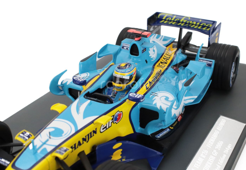 Minichamps Renault F1  R26 Team Mild Seven Renault F1 N 1 World Champion Turkish Gp 2006 Fernando Alonso 1:18 Světle Modrá Žlutá
