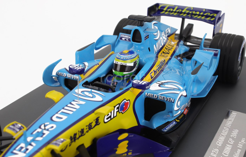 Minichamps Renault F1  R26 Team Mild Seven Renault F1 N 2 3rd China Gp 2006 Giancarlo Fisichella 1:18 Světle Modrá Žlutá