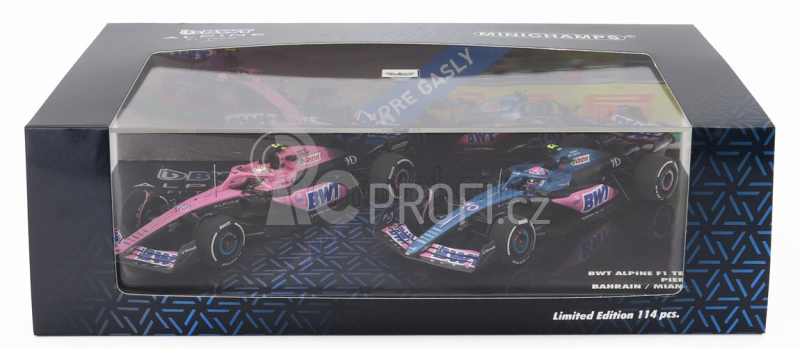 Minichamps Renault Set dvou modelů 1:43, růžová a modrá
