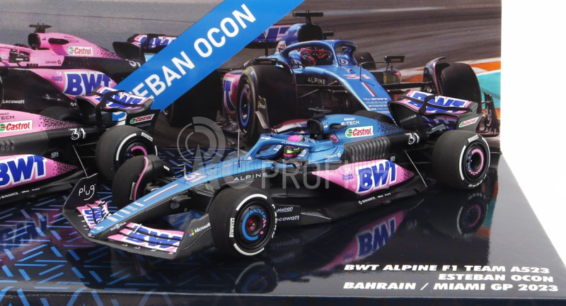 Minichamps Renault Set dvou modelů 1:43, růžová a modrá