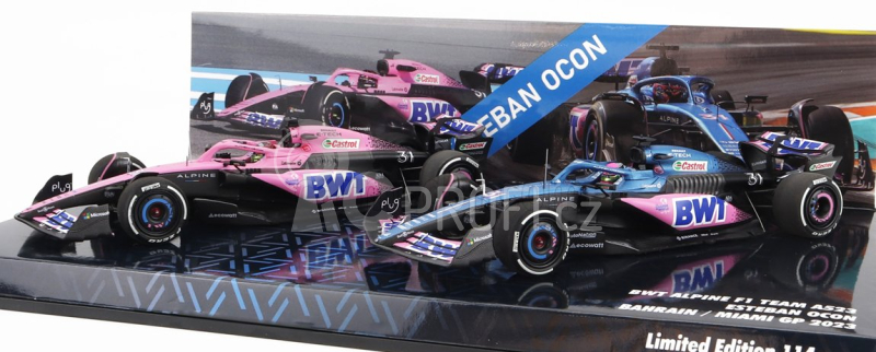 Minichamps Renault Set dvou modelů 1:43, růžová a modrá