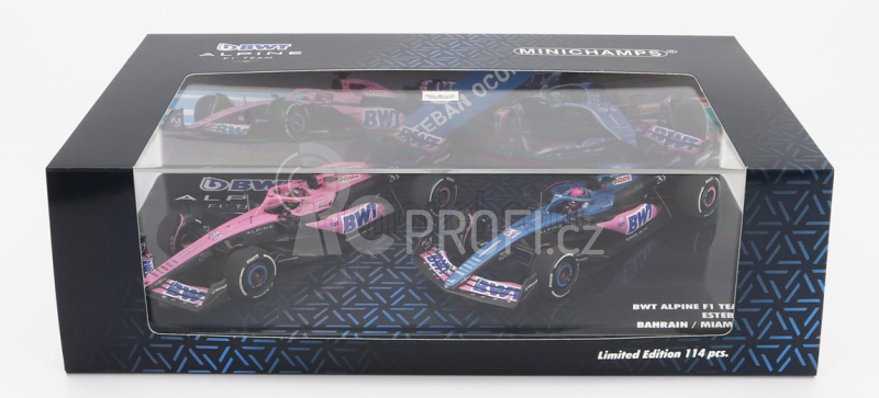 Minichamps Renault Set dvou modelů 1:43, růžová a modrá