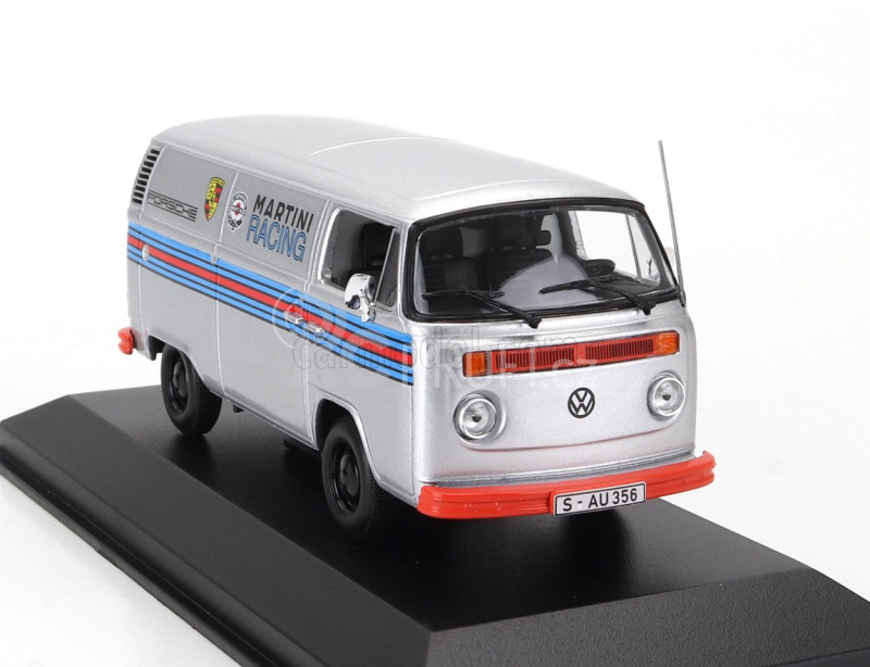 Minichamps Volkswagen T2 Delivery Van Porsche Renndienst Martini Racing Design 1972 1:43 Silver