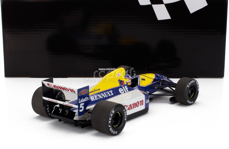 Minichamps Williams F1  Fw14b Renault N 5 World Champion Season 1992 Nigel Mansell 1:18 Modrá Žlutá Bílá