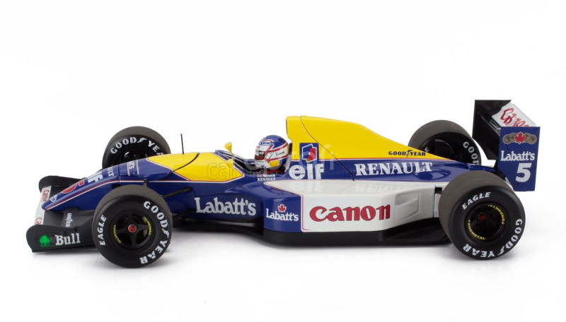 Minichamps Williams F1  Fw14b Renault N 5 World Champion Season 1992 Nigel Mansell 1:18 Modrá Žlutá Bílá
