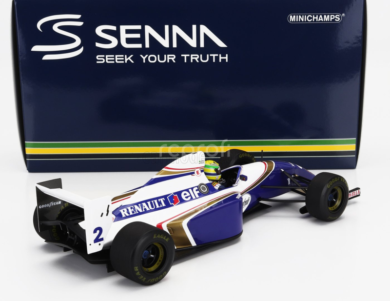 Minichamps Williams F1  Fw16 Team Rothmans Renault N 2 San Marino Gp Dirty Version 1994 Ayrton Senna 1:18 Modrá Bílá