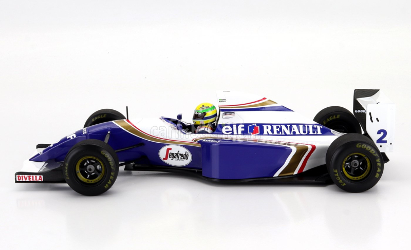 Minichamps Williams F1  Fw16 Team Rothmans Renault N 2 San Marino Gp Dirty Version 1994 Ayrton Senna 1:18 Modrá Bílá
