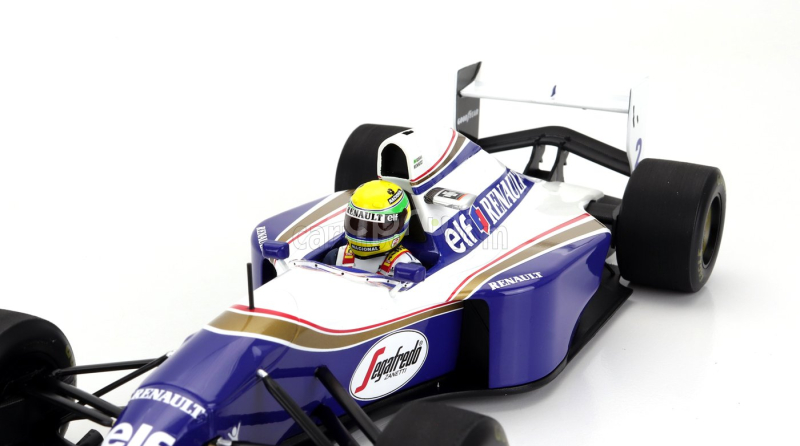 Minichamps Williams F1  Fw16 Team Rothmans Renault N 2 San Marino Gp Dirty Version 1994 Ayrton Senna 1:18 Modrá Bílá