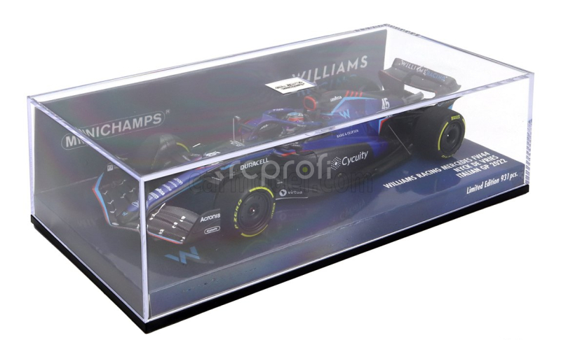 Minichamps Williams F1 Fw44 Team Williams Racing N 45 Italy Gp 2022 Nyck De Vries 1:43 Blue