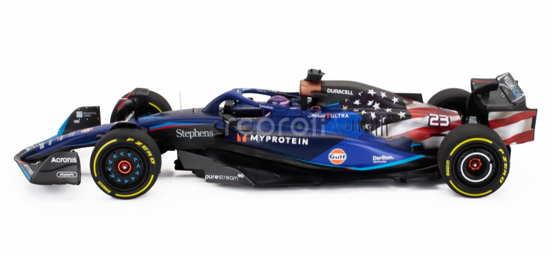 Minichamps Williams F1  Fw45 Team Williams Racing Gulf N 23 Austin Usa Gp 2023 Alexander Albon 1:18 Modrá Černá