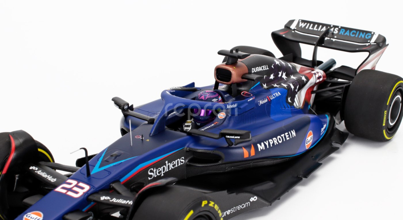 Minichamps Williams F1  Fw45 Team Williams Racing Gulf N 23 Austin Usa Gp 2023 Alexander Albon 1:18 Modrá Černá
