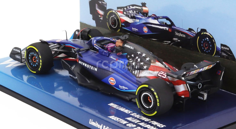 Minichamps Williams F1  Fw45 Team Williams Racing Gulf N 23 Austin Usa Gp 2023 Alexander Albon 1:43 Modrá Černá