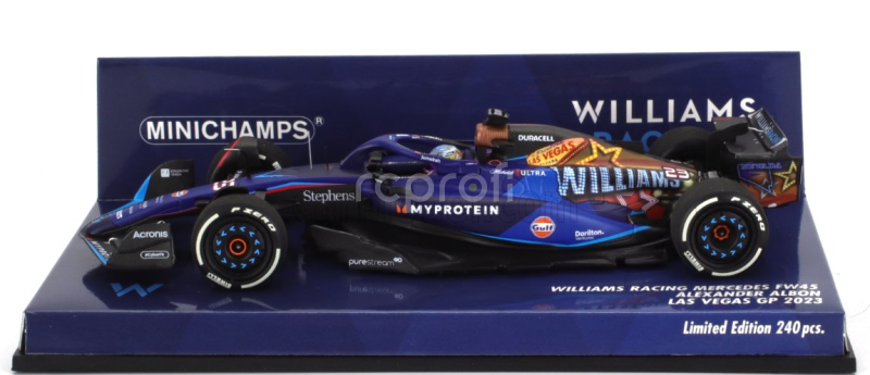 Minichamps Williams F1  Fw45 Team Williams Racing Gulf N 23 Las Vegas Usa Gp 2023 Alexander Albon 1:43 Modrá Černá