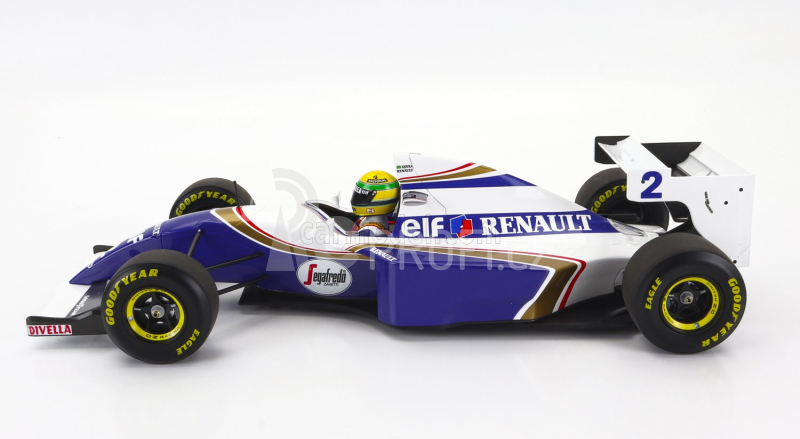 Minichamps Williams F1  Renault Elf Fw16 N 2 Pole Position Japan Pacific Gp 1994 Ayrton Senna 1:12 Modrá Bílá