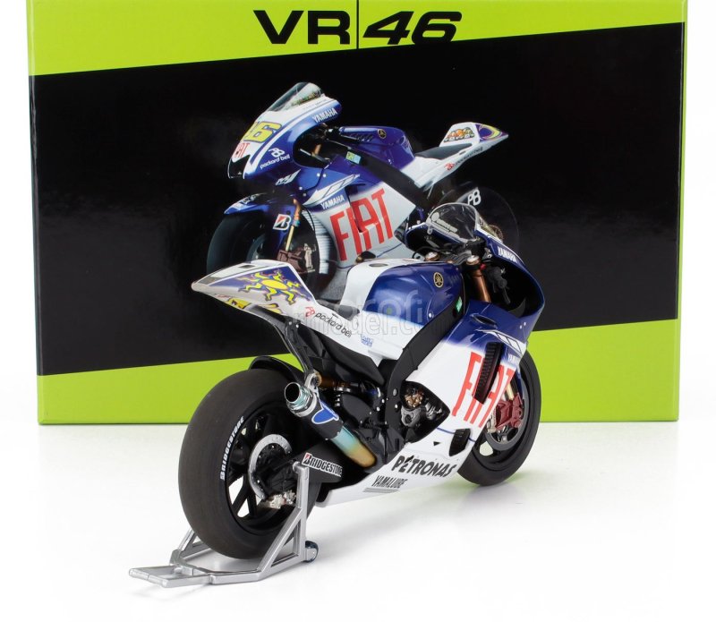 Minichamps Yamaha Yzr-m1 Team Fiat World Champion N 46 Motogp Season Dirty Version 2009 Valentino Rossi 1:12 Modrá Bílá