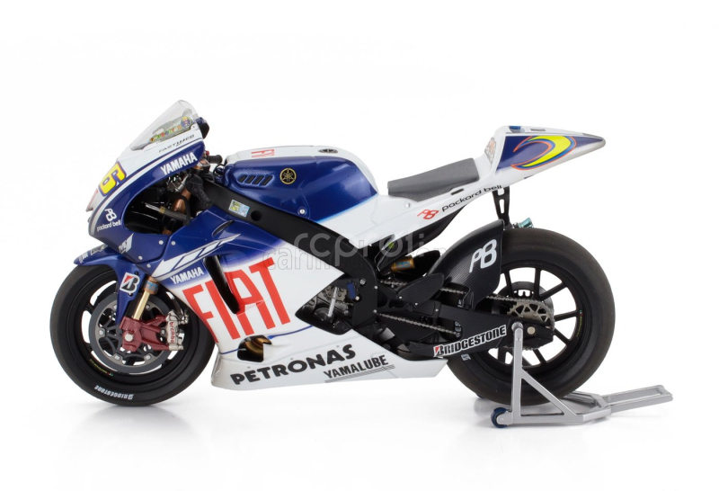 Minichamps Yamaha Yzr-m1 Team Fiat World Champion N 46 Motogp Season Dirty Version 2009 Valentino Rossi 1:12 Modrá Bílá
