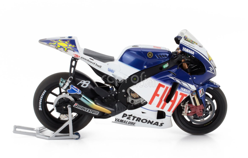 Minichamps Yamaha Yzr-m1 Team Fiat World Champion N 46 Motogp Season Dirty Version 2009 Valentino Rossi 1:12 Modrá Bílá
