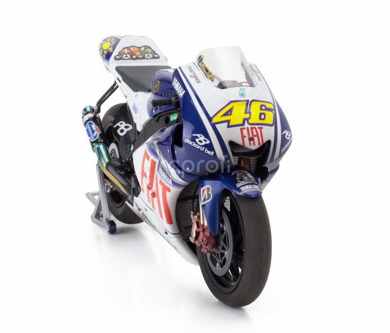 Minichamps Yamaha Yzr-m1 Team Fiat World Champion N 46 Motogp Season Dirty Version 2009 Valentino Rossi 1:12 Modrá Bílá