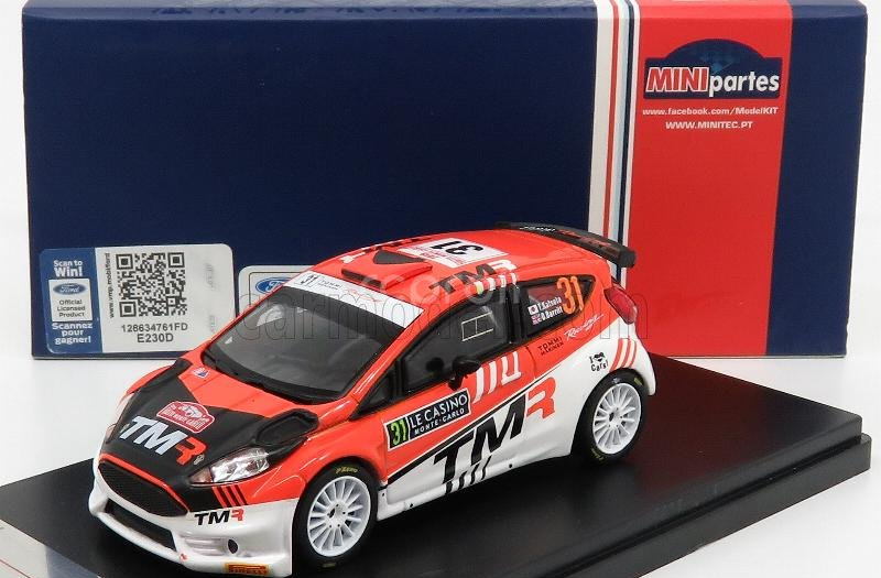 Minipartes Ford england Fiesta R5 N 31 Rally Montecarlo 2019 T.katsuta - D.barrit 1:43 Oranžová Bílá