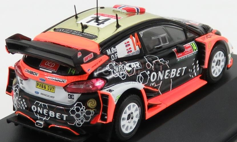 Minipartes Ford england Fiesta Wrc N 14 Rally Portugal 2017 M.ostberg - O.floene 1:43 Černá Oranžová Zlatá