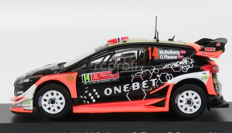 Minipartes Ford england Fiesta Wrc N 14 Rally Portugal 2017 M.ostberg - O.floene 1:43 Černá Oranžová Zlatá