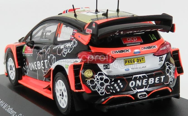 Minipartes Ford england Fiesta Wrc N 14 Rally Portugal 2017 M.ostberg - O.floene 1:43 Černá Oranžová Zlatá