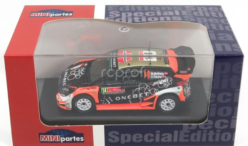 Minipartes Ford england Fiesta Wrc N 14 Rally Portugal 2017 M.ostberg - O.floene 1:43 Černá Oranžová Zlatá