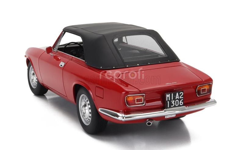 Mitica Alfa romeo Giulia 1600 Gtc Cabriolet Closed 1964 – Interior Black 1:18 Rosso Alfa - Červená