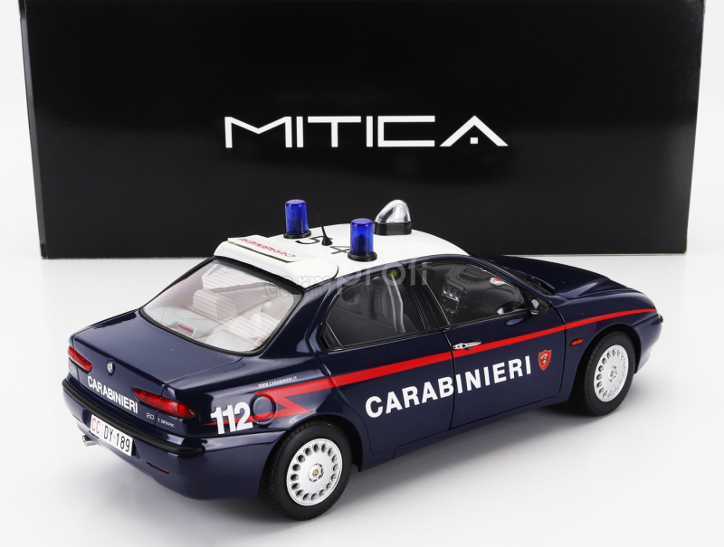 Mitica-diecast Alfa romeo 156 2.0 Twin Spark Carabinieri 1997 1:18 Modrá Bílá