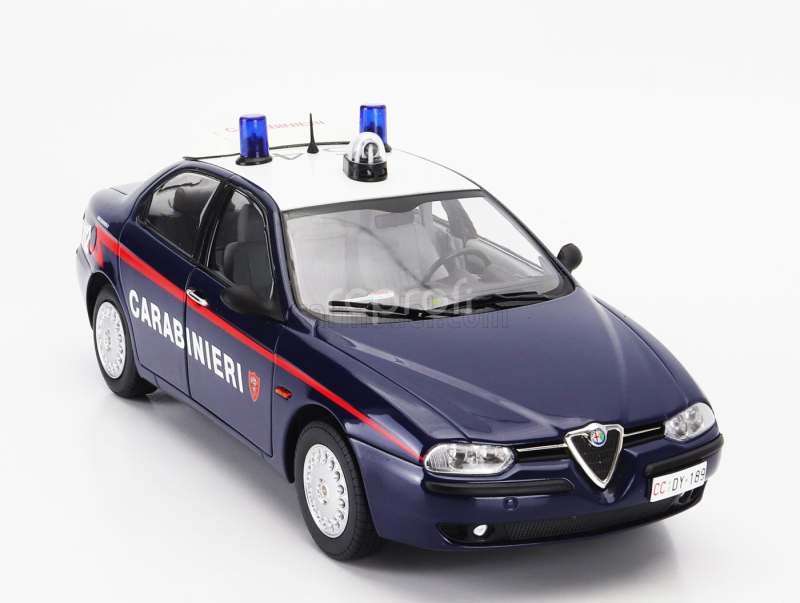 Mitica-diecast Alfa romeo 156 2.0 Twin Spark Carabinieri 1997 1:18 Modrá Bílá