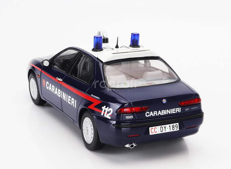 Mitica-diecast Alfa romeo 156 2.0 Twin Spark Carabinieri 1997 1:18 Modrá Bílá