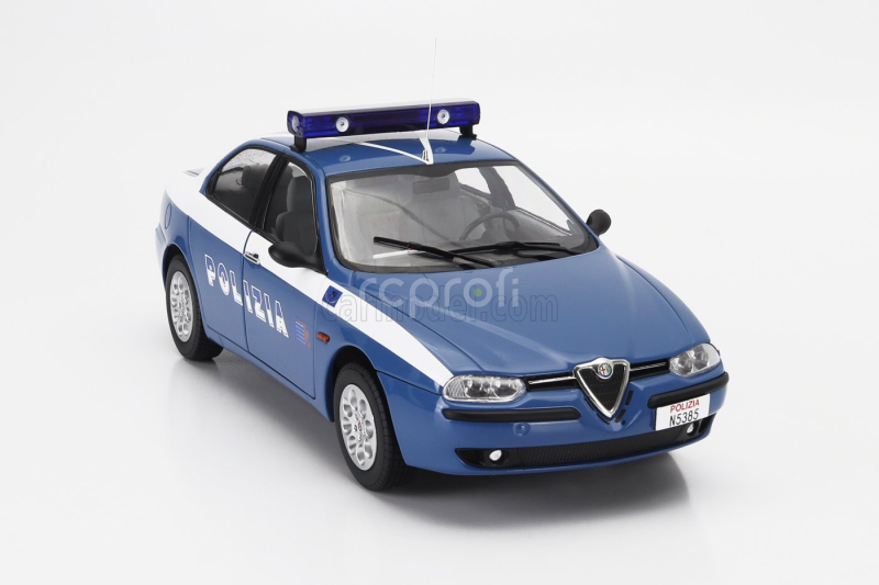 Mitica-diecast Alfa romeo 156 2.0 Twin Spark Polizia Stradale 1997 1:18 Modrá Bílá