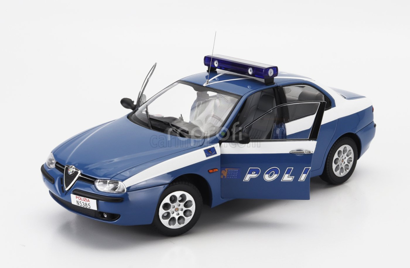Mitica-diecast Alfa romeo 156 2.0 Twin Spark Polizia Stradale 1997 1:18 Modrá Bílá