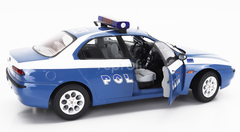 Mitica-diecast Alfa romeo 156 2.0 Twin Spark Polizia Stradale 1997 1:18 Modrá Bílá
