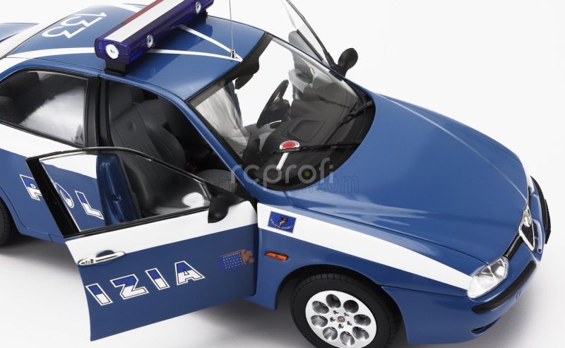 Mitica-diecast Alfa romeo 156 2.0 Twin Spark Polizia Stradale 1997 1:18 Modrá Bílá