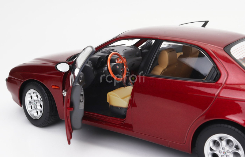Mitica-diecast Alfa romeo 156 2.5 V6 24v 1997 – Beige Interior 1:18 Rosso Proteo Met Red