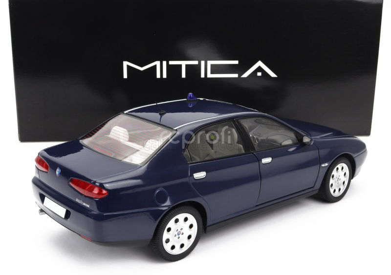 Mitica-diecast Alfa romeo 166 2.0 Twin Spark (with  Decals Comando Carabinieri - Comando Gdf E Civile) 1998 - Police (lampeggiante Applicabile Con Biadesivo - Flashing Light With Double-sided Tape) 1:18 Blue
