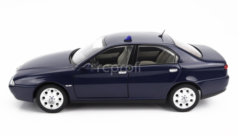 Mitica-diecast Alfa romeo 166 2.0 Twin Spark (with  Decals Comando Carabinieri - Comando Gdf E Civile) 1998 - Police (lampeggiante Applicabile Con Biadesivo - Flashing Light With Double-sided Tape) 1:18 Blue