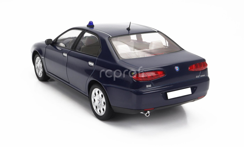 Mitica-diecast Alfa romeo 166 2.0 Twin Spark (with  Decals Comando Carabinieri - Comando Gdf E Civile) 1998 - Police (lampeggiante Applicabile Con Biadesivo - Flashing Light With Double-sided Tape) 1:18 Blue