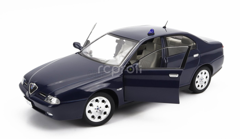 Mitica-diecast Alfa romeo 166 2.0 Twin Spark (with  Decals Comando Carabinieri - Comando Gdf E Civile) 1998 - Police (lampeggiante Applicabile Con Biadesivo - Flashing Light With Double-sided Tape) 1:18 Blue