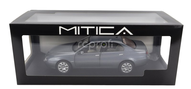 Mitica-diecast Alfa romeo 166 2.4 Jtd (with  Decals Comando Esercito Italiano E Civile) 1998 – (lampeggiante Applicabile Con Biadesivo - Flashing Light With Double-sided Tape) 1:18 Nettuno Grey Met
